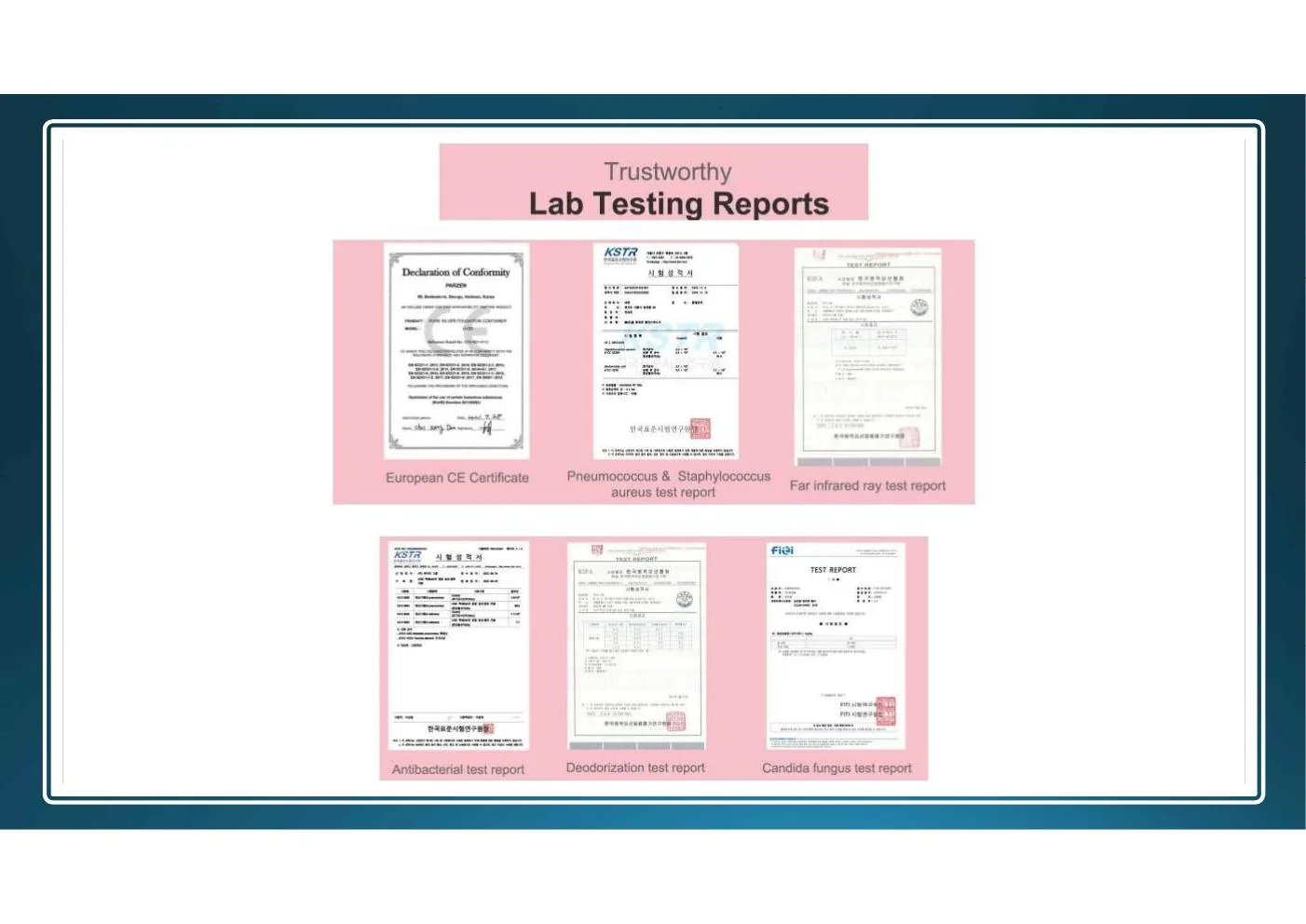 LESANTE Lab Testing Reports und European CE Certificate LESANTE Übersicht vertrauenswürdiger Laborprüfberichte und CE-Dokumente